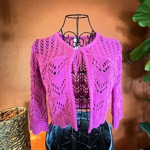 👚Y2K — 5 for $50 Deal | Pink here+there Knitted Cardigan Single Tie